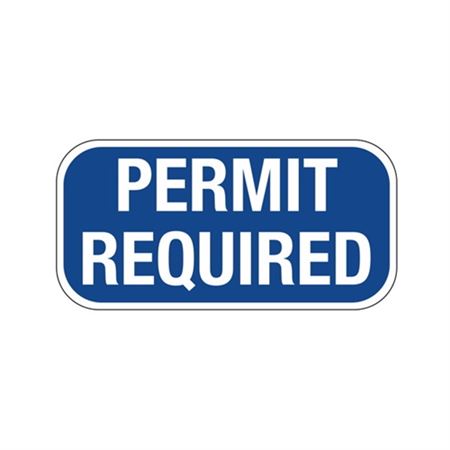 Permit Required Sign 6" x 12"